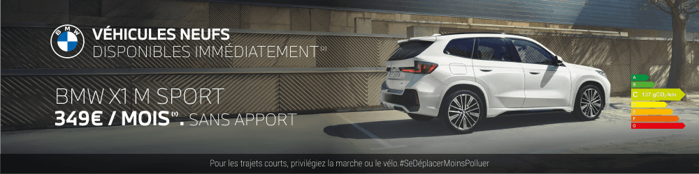 BMW X1 à 349€/mois - Jusqu'au 30 septembre 2026