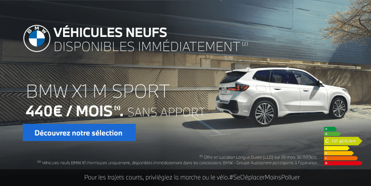 BMW X1 à 440€/mois - Jusqu'au 31 aout 2026