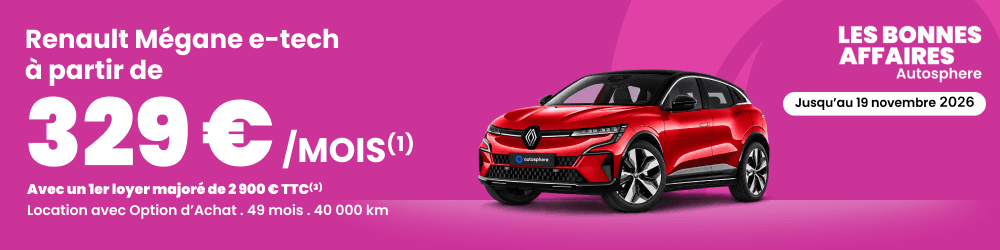 Mégane e-tech à 329€/mois