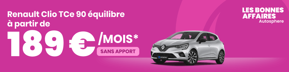 Renault Clio à 189 € par mois 